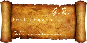 Grosits Ruperta névjegykártya